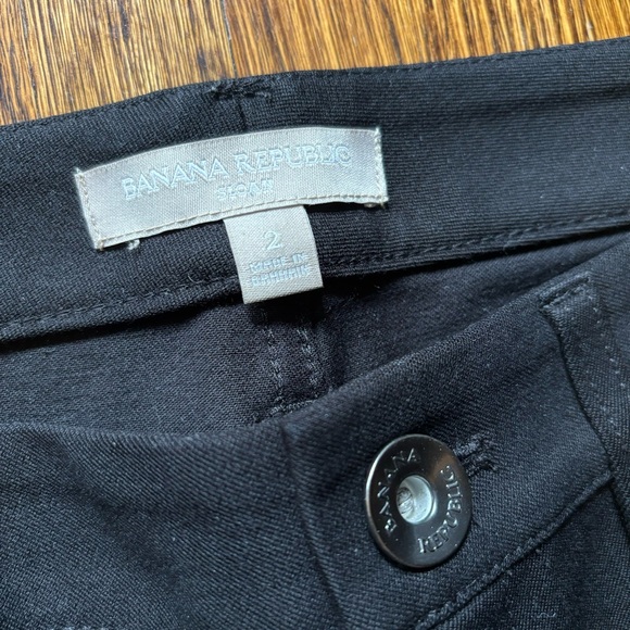 Banana Republic Size 2 Black Sloan Fit Zip Pants - Picture 5 of 9